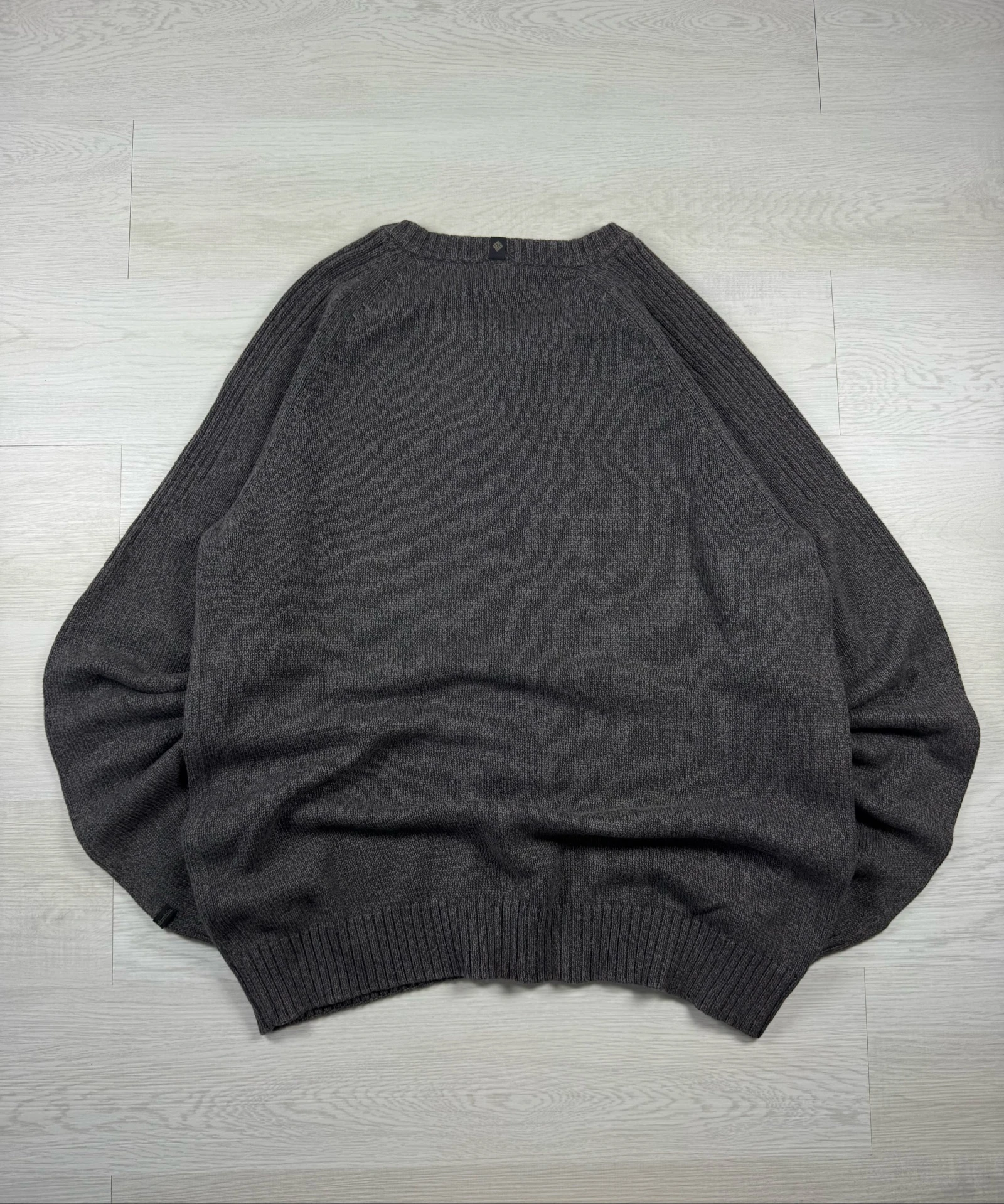 Columbia V-Neck Knit Sweater 100% Cotton Brown Men's Large Outdoor Vintage – photo 15